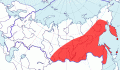 Карта распространения белопоясного стрижа (Apus pacificus) - изображение №3456 onbird.ru.<br>Источник: www.sevin.ru