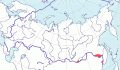 Карта распространения даурского журавля (Grus vipio) - изображение №3257 onbird.ru.<br>Источник: www.sevin.ru