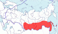Карта распространения иглохвостого стрижа (Hirundapus caudacutus) - изображение №3457 onbird.ru.<br>Источник: www.sevin.ru