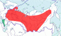 Карта распространения белобровика (Turdus iliacus) - изображение №3676 onbird.ru.<br>Источник: www.sevin.ru